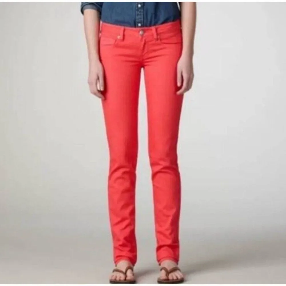 American Eagle Outfitters Womens 2 Dark Pink Denim Skinny Jeans Stretch Low Rise